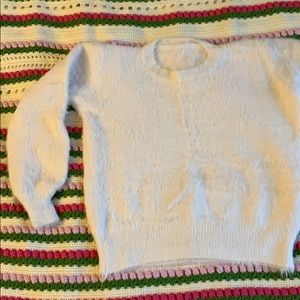 White fur sweater
